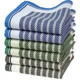merrysquare - Bedruckte Taschentücher für Männer - Großformat 40cm x 40cm - 6 Stück - 100% Baumwolle (Muisca) - 40