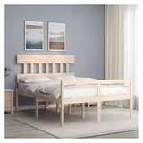 vidaXL Seniorenbett mit Kopfteil 120x200 cm Massivholz
