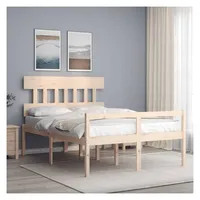 vidaXL Seniorenbett mit Kopfteil 120x200 cm Massivholz
