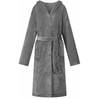 vidaXL Bademantel Hoodie Dunkelgrau M