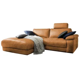 KAWOLA Ecksofa Lola Leder Recamiere links cognac