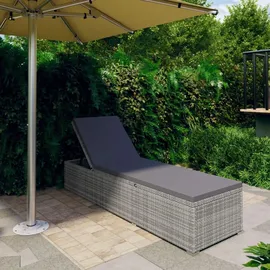 furnicato Sonnenliege 195 x 60 x 31 cm Grau