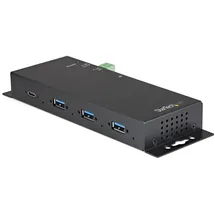 Startech StarTech.com 4 Port USB 3.2 Gen 2 Typ-C-Hub Anschlüsse schwarzer Stahl Industriedesign - USB Typ-C Hub aus Metall mit 3xUSB-A & 1xUSB-C - ESD & Überspannungsschutz - USB-C oder USB-A Host - Montierbarer USB 3.1 (HB31C3A1CME)
