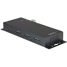 Startech StarTech.com 4 Port USB 3.2 Gen 2 Typ-C-Hub Anschlüsse schwarzer Stahl Industriedesign - USB Typ-C Hub aus Metall mit 3xUSB-A & 1xUSB-C - ESD & Überspannungsschutz - USB-C oder USB-A Host - Montierbarer USB 3.1 (HB31C3A1CME)