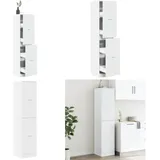 vidaXL Apothekerschrank Weiß 40x41x174,5 cm Holzwerkstoff