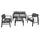 Dmora Outdoor-Lounge-Set 4-tlg. Anthrazit
