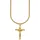 Bruno Banani Kette mit Anhänger Kreuz Gravur INRI Venezianerkette«, gelbgoldfarben