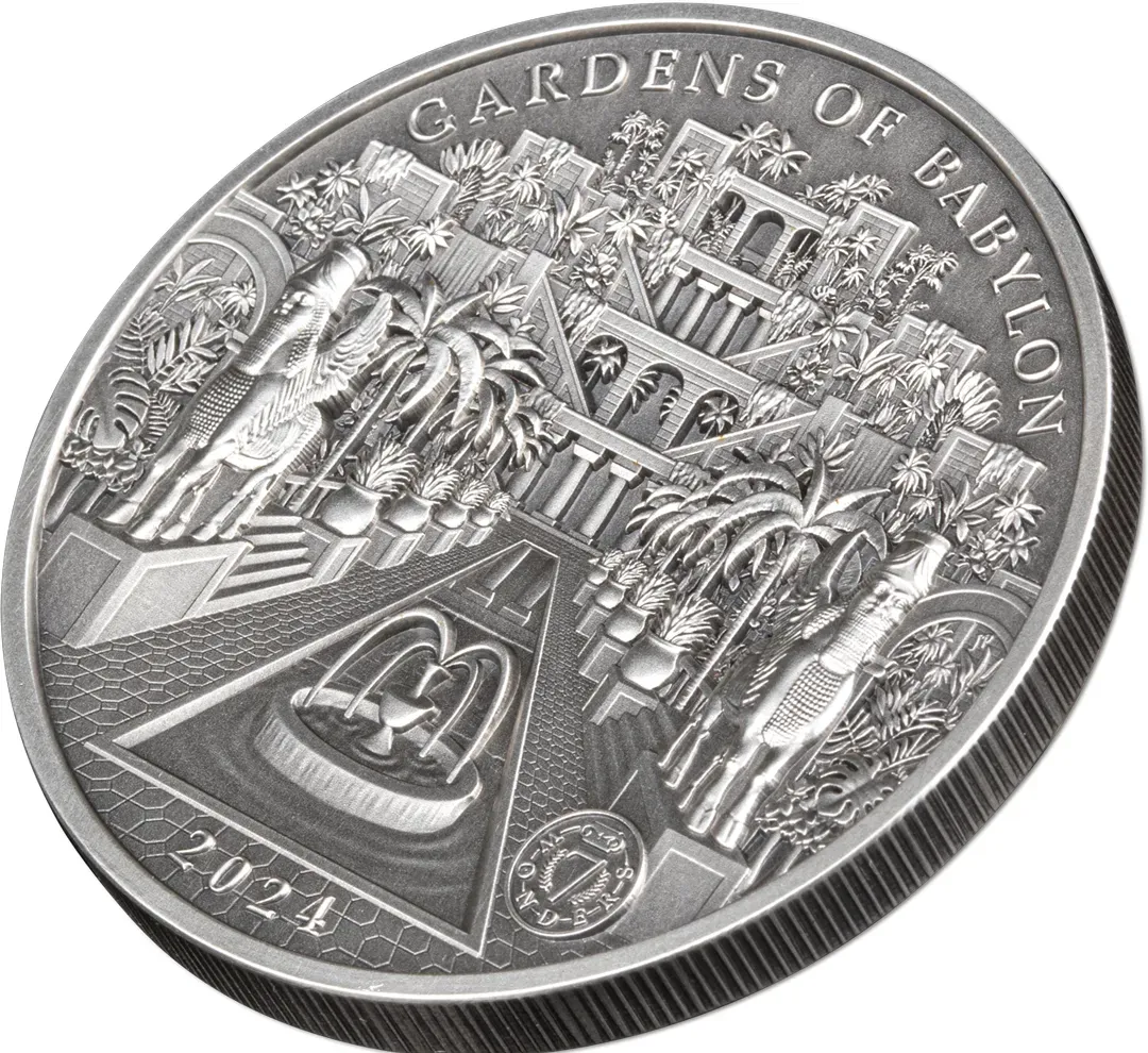 Multi-Layer Silbermünze "Hängende Gärten von Babylon"