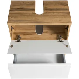 Held Waschbeckenunterschrank Varese ca. 60x59 cm, Weiß/Eiche