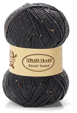 Woll Butt Söckli Tweed – anthrazit