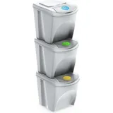 Prosperplast Recyclingbehälter 75l 3 Einheiten - White - One Size