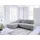 Fun Möbel Ecksofa Sofa mit Schlaffunktion VOGAR Stoff Poso Hellgrau Ottomane Links - Grau
