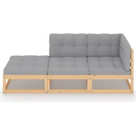 vidaXL Garten-Lounge-Set 3-tlg. braun 3076519