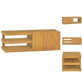 vidaXL Wand-Badschrank 90x40x30 cm Massivholz Teak