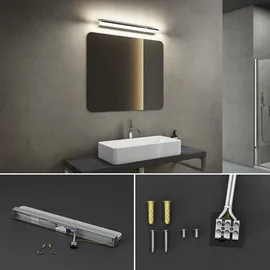 doporro LED Badlampe Spiegellampe 4000K Badezimmer Lampe led Wandleuchte Chrom 14W SparkLuxe