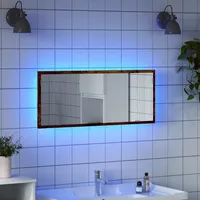 VidaXL LED-Badspiegel Räuchereiche 100x8,5x37 cm Holzwerkstoff