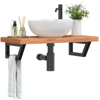 vidaXL Waschbeckenregal Wandmontage 330 x 20 x 60 cm Buche