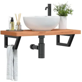 vidaXL Waschbeckenregal Wandmontage 330 x 20 x 60 cm Buche