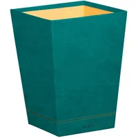 Rhodia Rhodiarama Papierkorb aus Kunstleder, 27x27x32cm - Pfaugrün 194625C