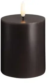 LED pillar candle - Charcoal - 74x100 mm