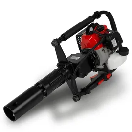 Eberth Pfahlramme Benzin 1,2PS 900W, 2x Rammloch Adapter, Max. Pfahldurchmesser 70mm, 2-Takt Motor, Einzylinder, 32ccm, Metall