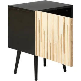 Beliani Nachtschrank Dalcross 35 x 40 x 50 cm Braun/Schwarz