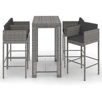 vidaXL Gartenbar-Set 5-tlg. Grau