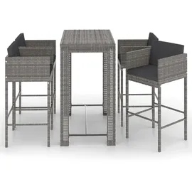 vidaXL Gartenbar-Set 5-tlg. Grau