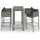 vidaXL Gartenbar-Set 5-tlg. Grau