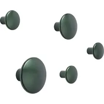 Muuto Garderobenhaken Dots 5er-Set Dunkelgrün