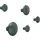 Muuto Garderobenhaken Dots 5er-Set Dunkelgrün