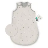 Ehrenkind Ehrenkind® Baby Sommerschlafsack Rund | Bio-Baumwolle | Sommer Schlafsack Gr. 50/56 Natur-Graue Tropfen | Schlafsack Baby Schlafsack Kinder