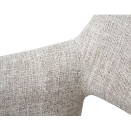 Mendler Esszimmerstuhl HWC-A50 III Stoff creme/grau