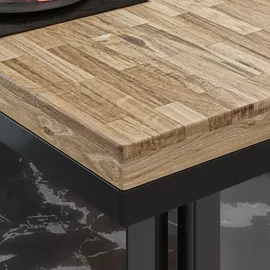 GGM Möbel ME Bistro Tisch 70 x 70 x 72 cm Eiche/Schwarz