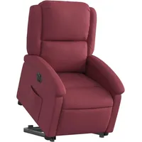 vidaXL Relaxsessel mit Aufstehhilfe Elektrisch Polyester 47 x 99,5 x 75,5 cm Weinrot