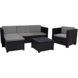 Shaf Loungeset Manhattan - Rattanoptik, wetterfest, Garten, Outdoor