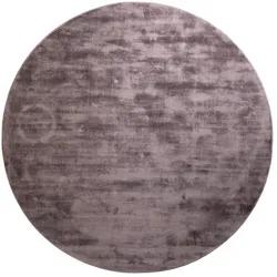 Teppich MORGENLAND "Symphony - Viskose Teppich", braun, H:0,7mm Ø:200cm, Viskose, Teppiche, sehr weicher Flor
