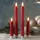 MARELIDA LINA LED Stabkerze 24 cm rot 2 St.