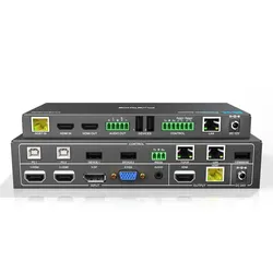 PureTools - Telekonferenz Scaler Switcher 4x2, 4K, HDMI & HDBaseT Ausgang