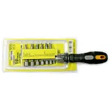PROREGAL® Bit-Schraubendreher Schraubendreher bit- und Steckschlüsselsatz Set 19 Stcs, Bits PL-3, 5