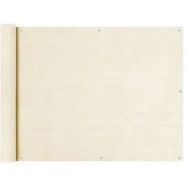 vidaXL Balkon-Sichtschutz 90 x 600 cm Creme HDPE