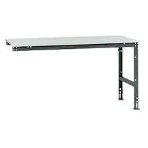 Manuflex Ansatztisch UNIVERSAL Standard, Tischplatte Kunststoff, 1750x1000, anthrazit
