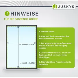 Juskys Fliegenschutzgitter mit Aluminiumrahmen 80 x 100 cm anthrazit