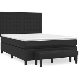 vidaXL Boxspringbett 140 x 200 cm Schwarz