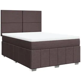 vidaXL Boxspringbett 140 x 200 cm Dunkelbraun