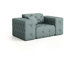 Fun Möbel Sessel Designersessel CHANTAL in Stoff Opera Velvet Saphir