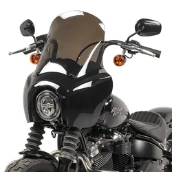 Lampenmaske MG5 passend für Harley Davidson Softail Street Bob 18-24 Lampen Verkleidung rauchgrau Craftride DPLB1