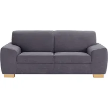 DOMO collection 2-Sitzer DOMO COLLECTION "Incanto, kubisch und zeitlos, komfortabel, flache Armlehnen", grau (dunkelgrau), B:200cm H:81cm T:89cm, Sofas
