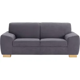 DOMO collection 2-Sitzer DOMO COLLECTION "Incanto, kubisch und zeitlos, komfortabel, flache Armlehnen", grau (dunkelgrau), B:200cm H:81cm T:89cm, Sofas