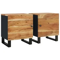 VidaXL Nachttische 2 Stk. 40x33x46 cm Massivholz Akazie